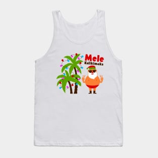 Mele Kalikimaka - Funny Santa Hawaiian Christmas T-Shirt Tank Top